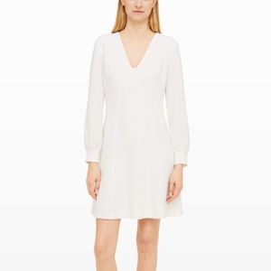 NWT CLUB MONACO WHITE LONG SLEEVE LASHELL DRESS